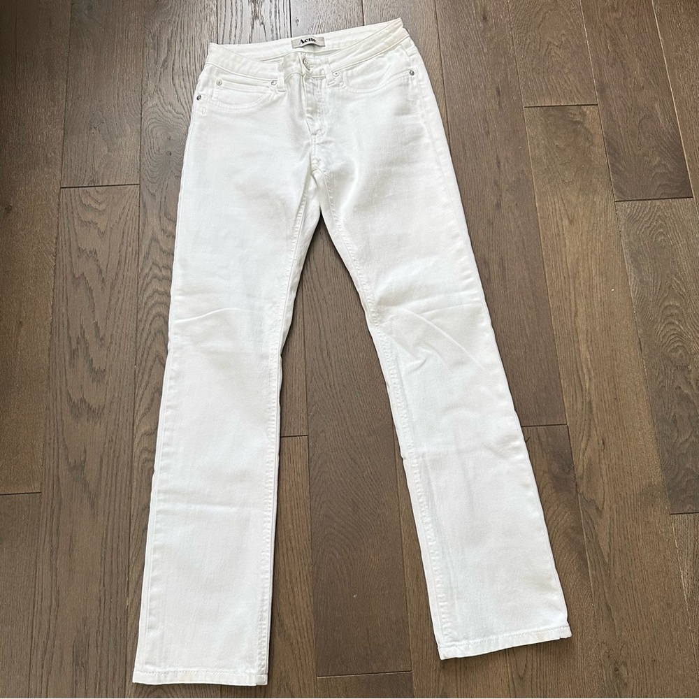 Acne White Denim Pants Size 29/34